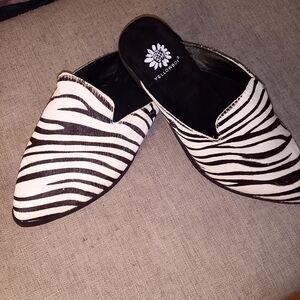 Yellow Box Zebra Print Women's Mules